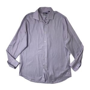 Hugo Boss Shirt Mens 16.5 Lilac Cotton Regular Fit Long Sleeve Business Dress